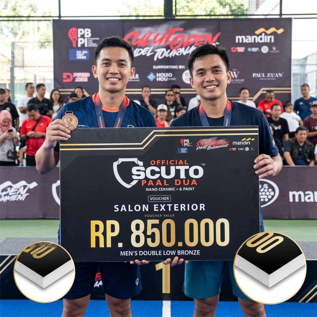Foamboard Lomba Padel SCUTO Sponsorship - Image 1
