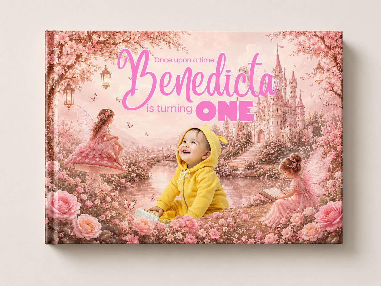 Guest Book Ulang Tahun Fairy Princess Pink Custom - Image 1
