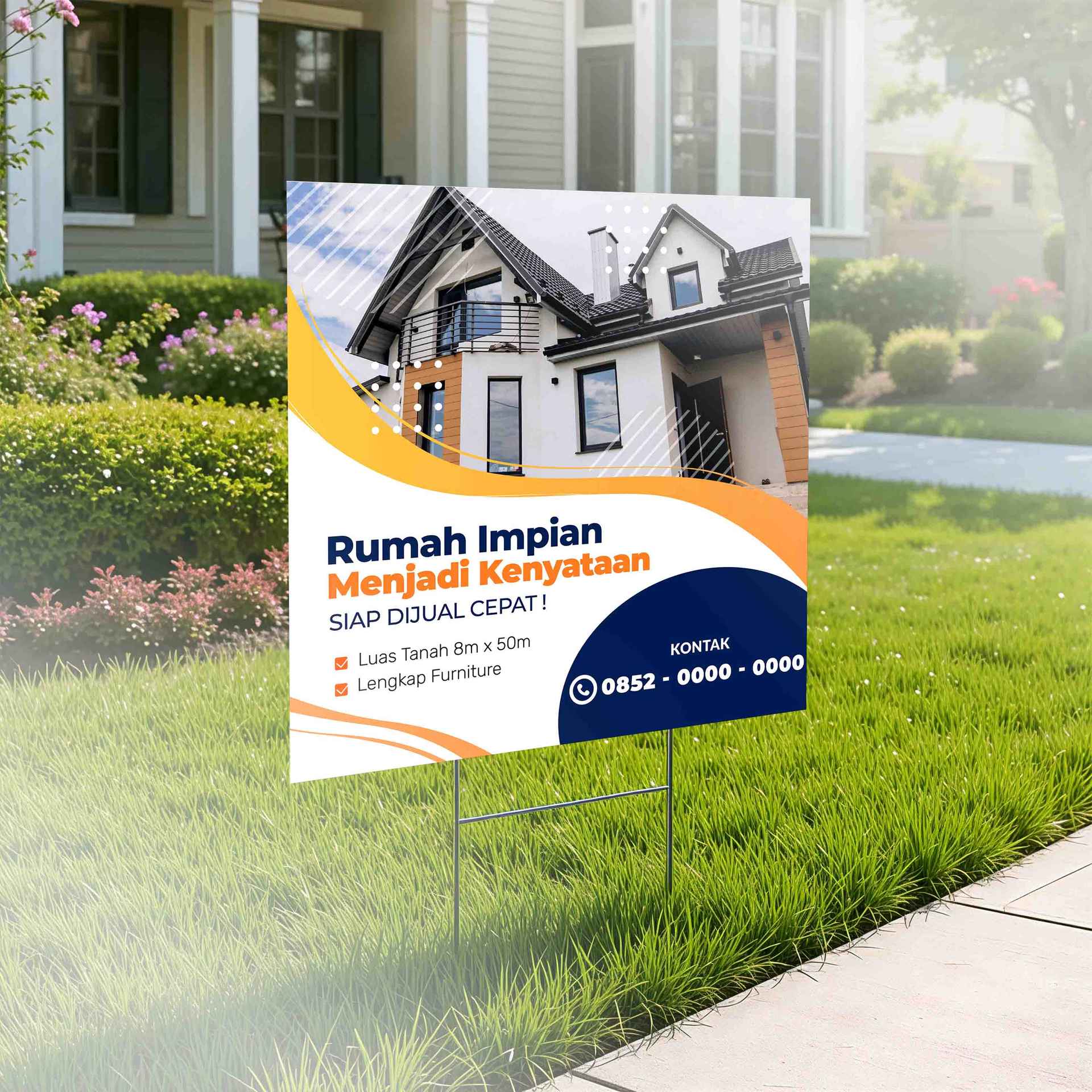 Baliho Properti Rumah Impian Menjadi Kenyataan Desain Elegan & Profesional - Image 1