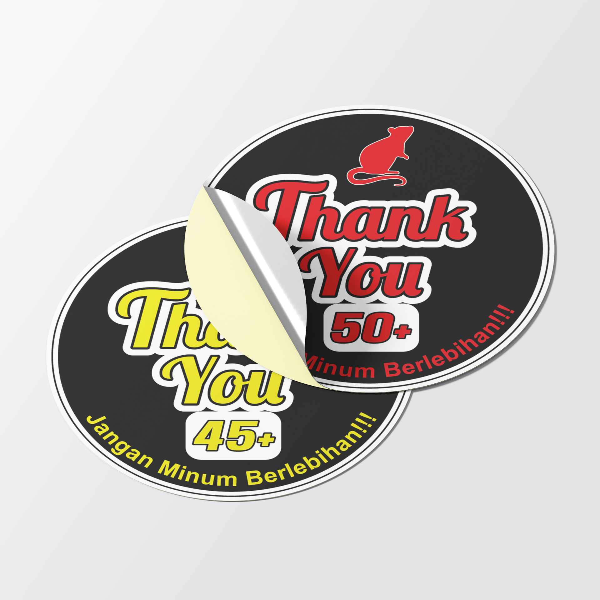 sticker thank you tikus - Image 1