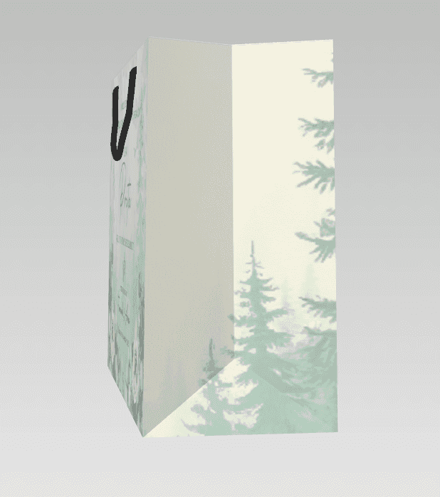 Wedding Gift Paper Bag Bridesmaid Invitation Elegant Green Floral - Image 2