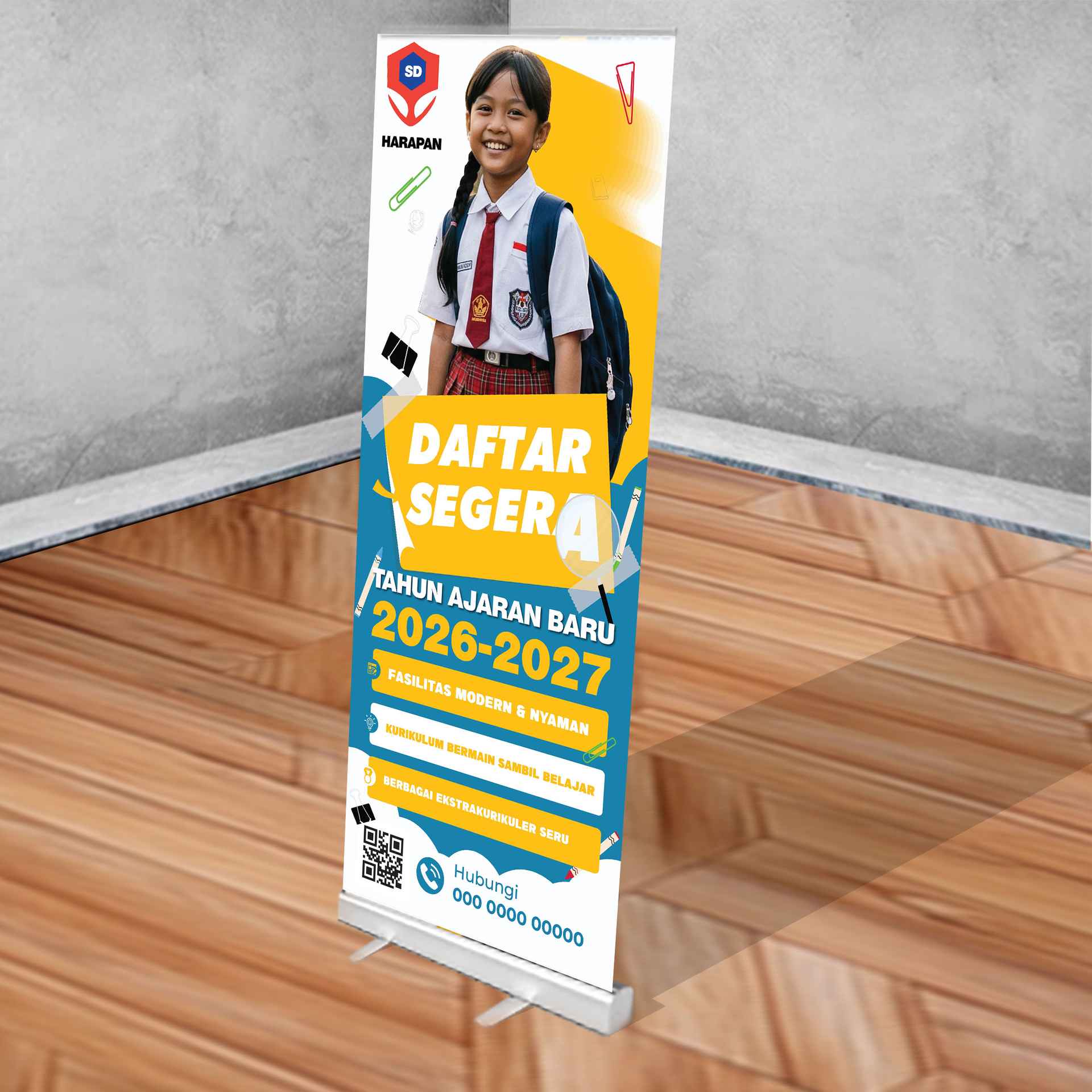 Roll Up Banner Vibrant Fusion Penerimaan Peserta Didik Baru - Image 1