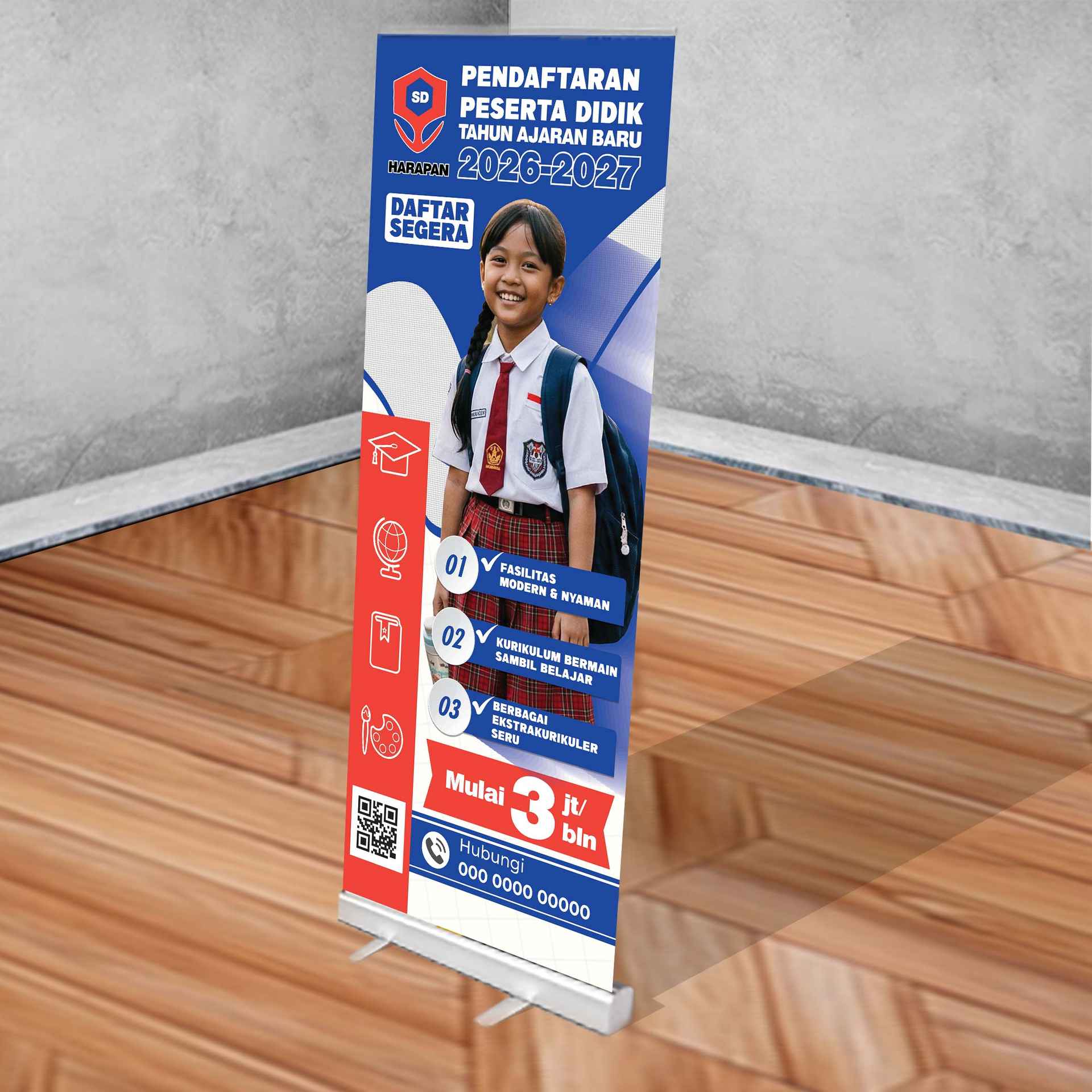 Roll Up Banner "Modern-Energic Pendaftaran Peserta Didik Baru - Image 1