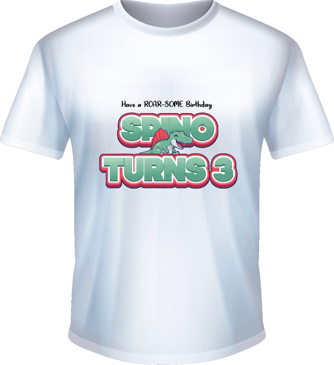 Kaos Ulang Tahun Anak Tema Dino Roarsome - Image 1