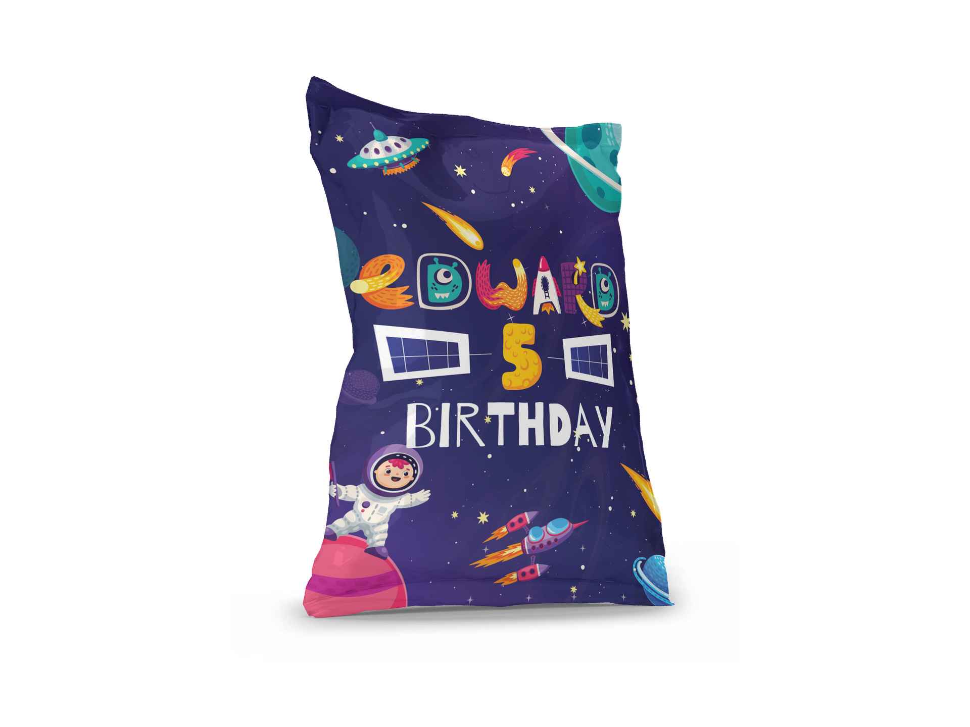 Sak Snack Ulang Tahun Space Monster Custom Kemasan Snack Birthday Anak Tema Galaxy - Image 1