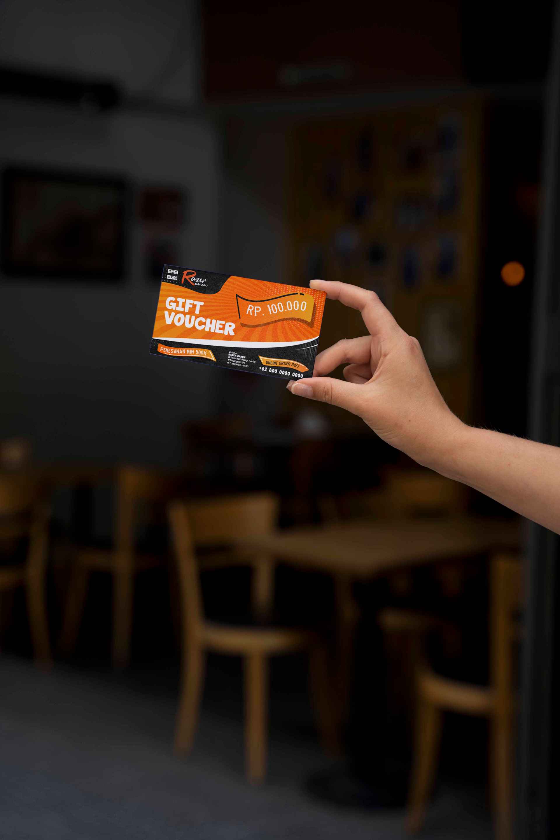 Gift Voucher Ramen Custom Restaurant Japanese Food - Back view 1