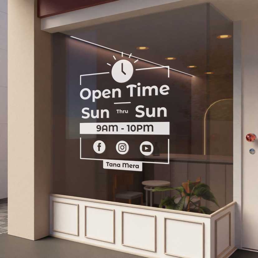 Stiker Jam Operasional – Seri Hanging Clock - Image 1