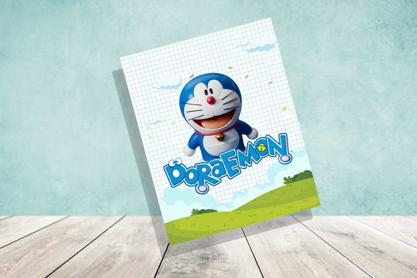 Undangan Tarik Ulang Tahun Anak Tema Doraemon Custom Nama & Foto - Image 2