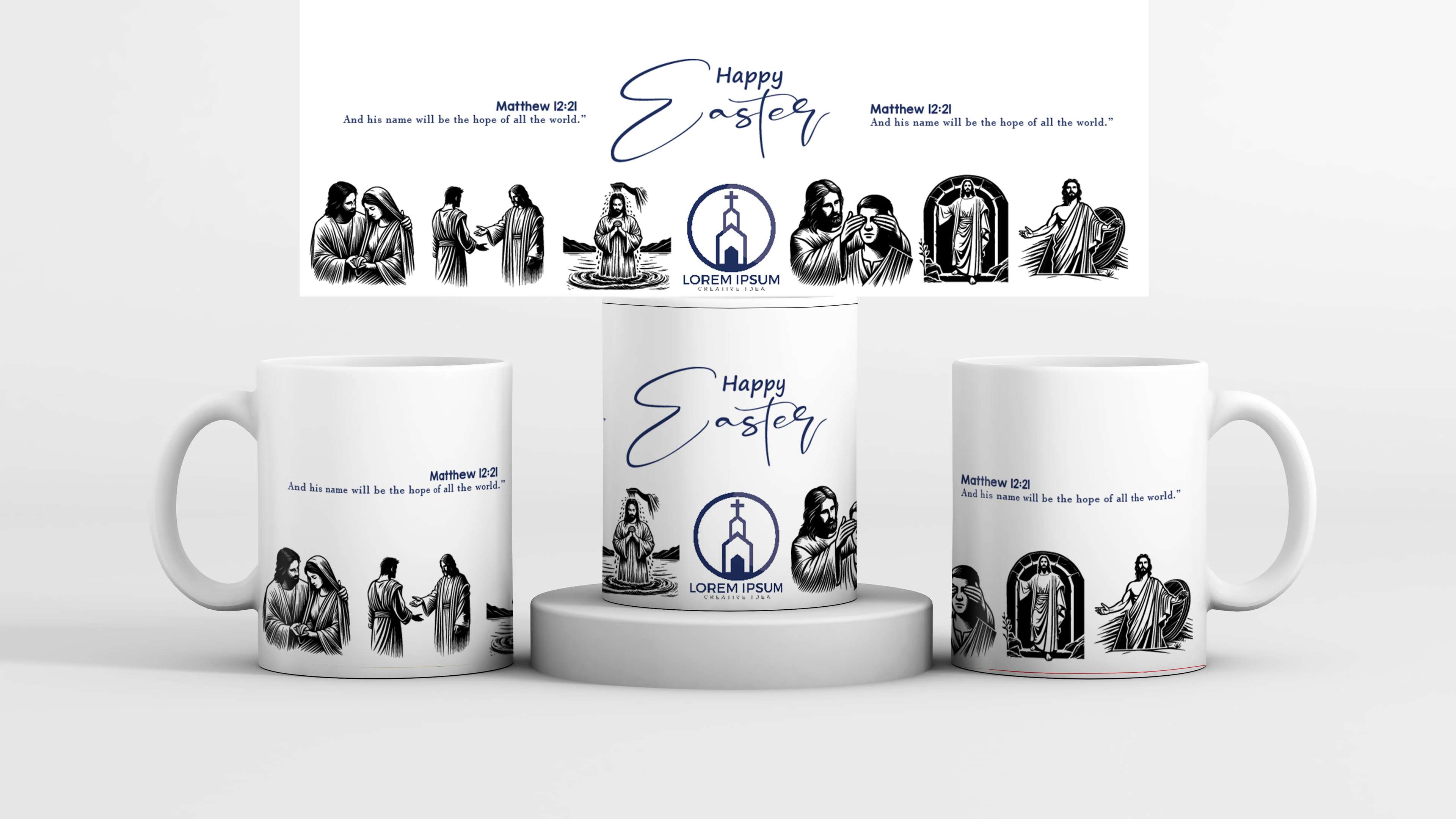 Mug Hampers Souvenir Paskah - Front view