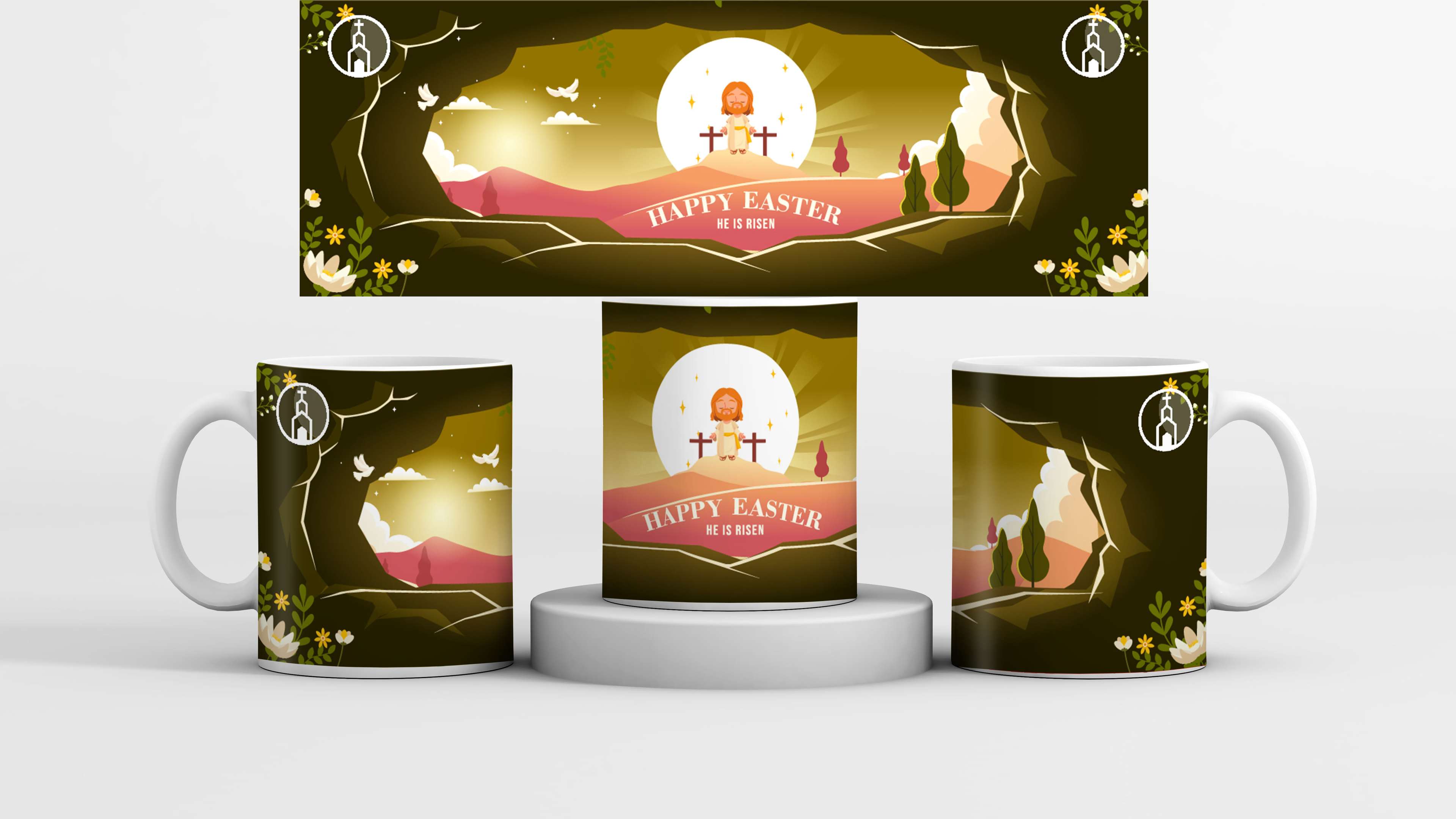 Mug Hampers Souvenir Paskah - Front view