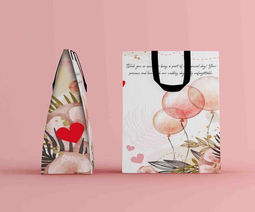 Paper Bag Wedding Elegant Tema Floral - Image 2