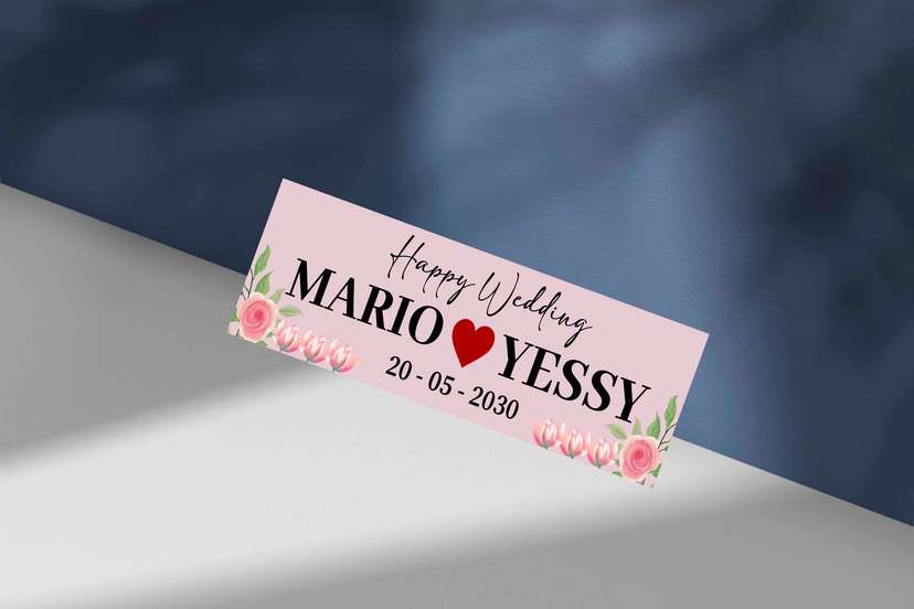 Wedding Plat Pink Floral - Image 1