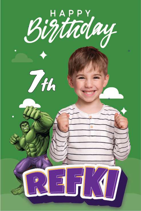 Baliho Ulang Tahun Hulk - Image 1