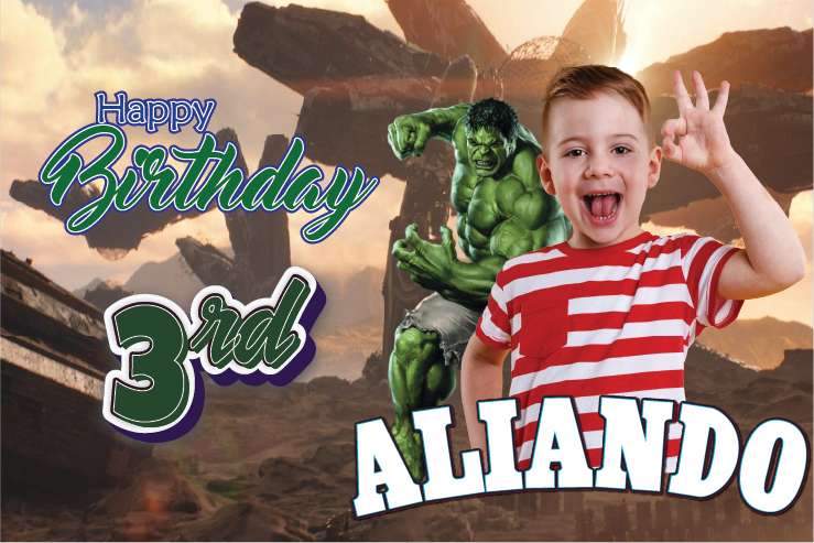 Baliho Ulang Tahun Hulk - Image 1