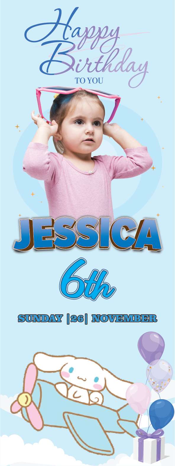 Standing Banner Ulang Tahun Cinnamoroll - Image 1