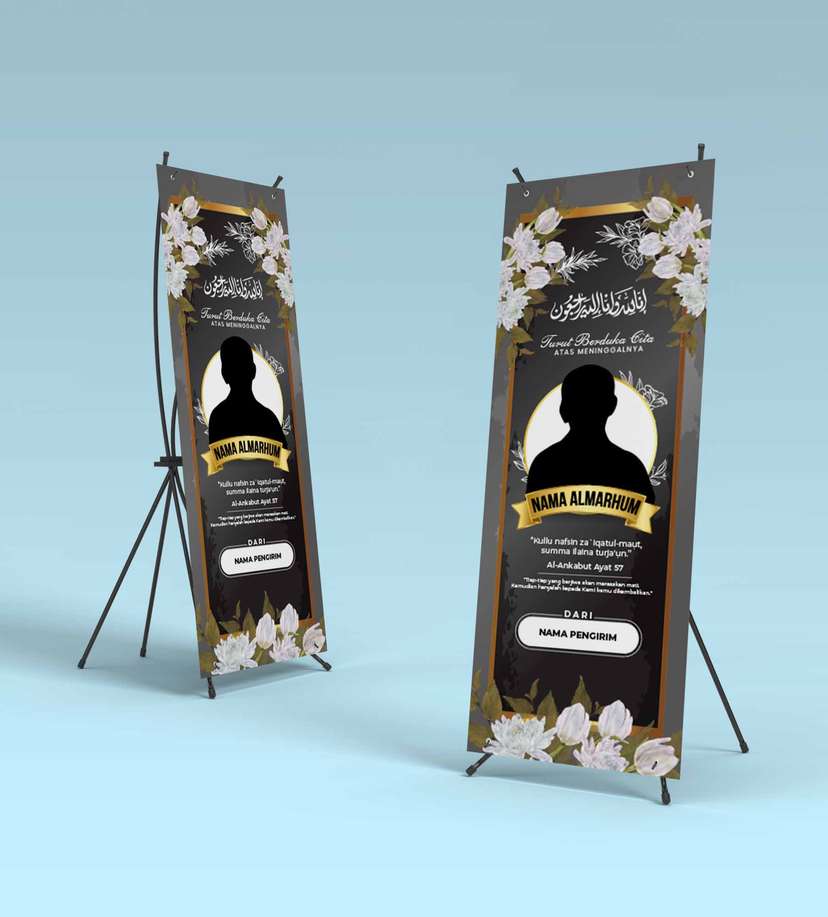 Standing Banner Turut Berduka Cita Muslim - Image 1