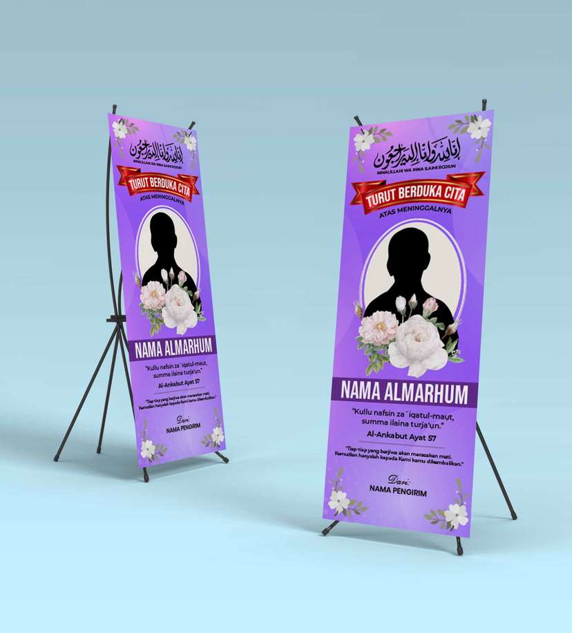Standing Banner Turut Berduka Cita Muslim - Image 1
