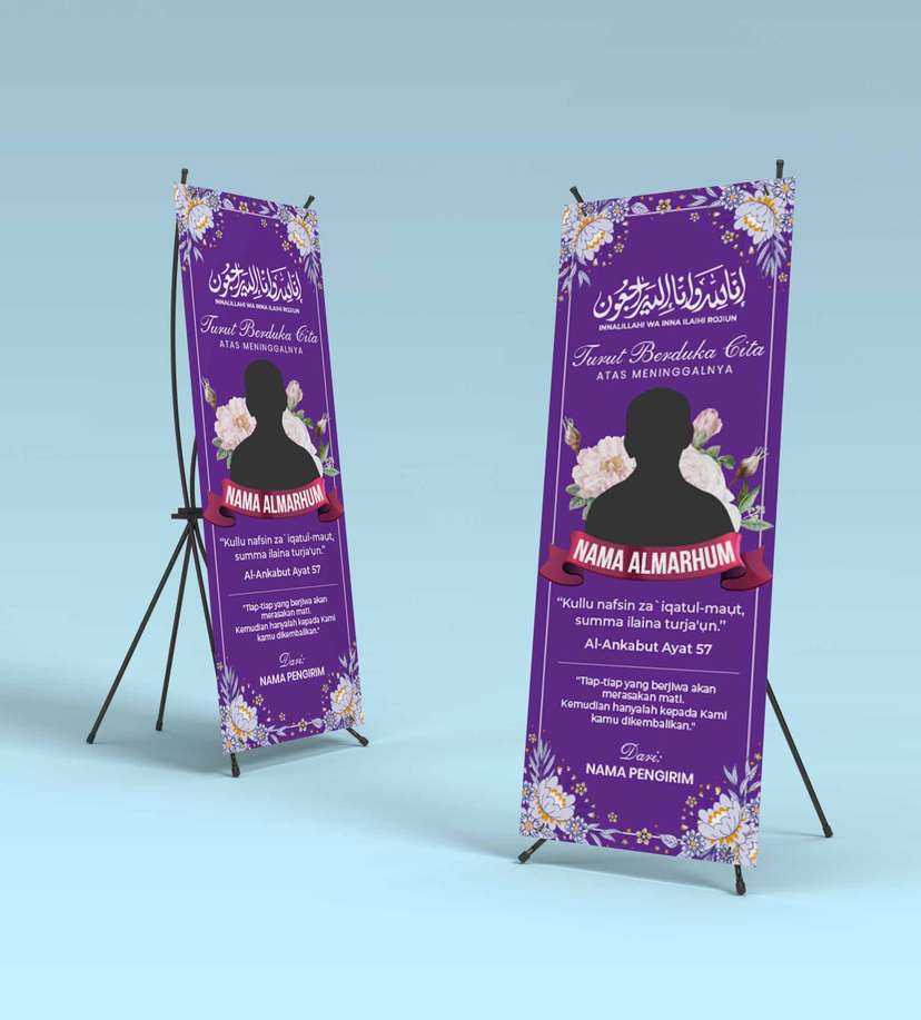 Standing Banner Turut Berduka Cita Muslim - Image 1