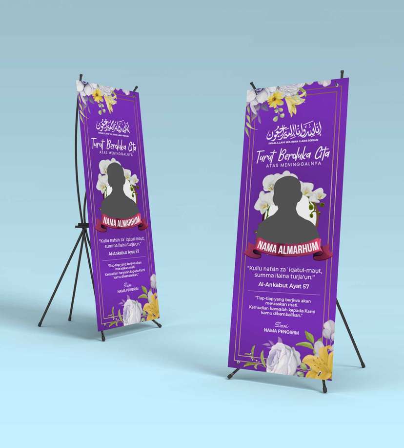 Standing Banner Turut Berduka Cita Muslim - Image 1