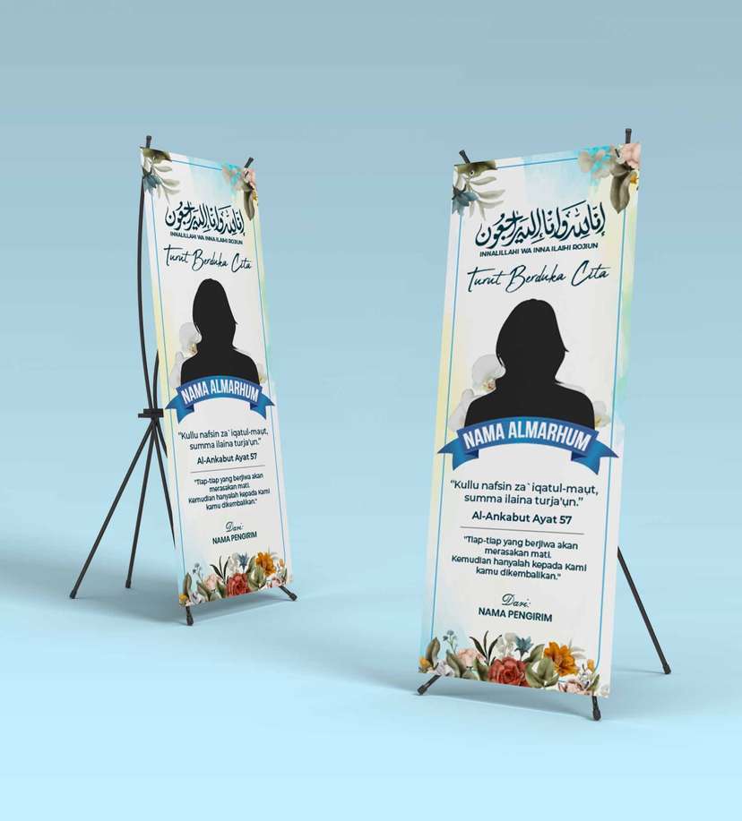 Standing Banner Turut Berduka Cita Muslim - Image 1