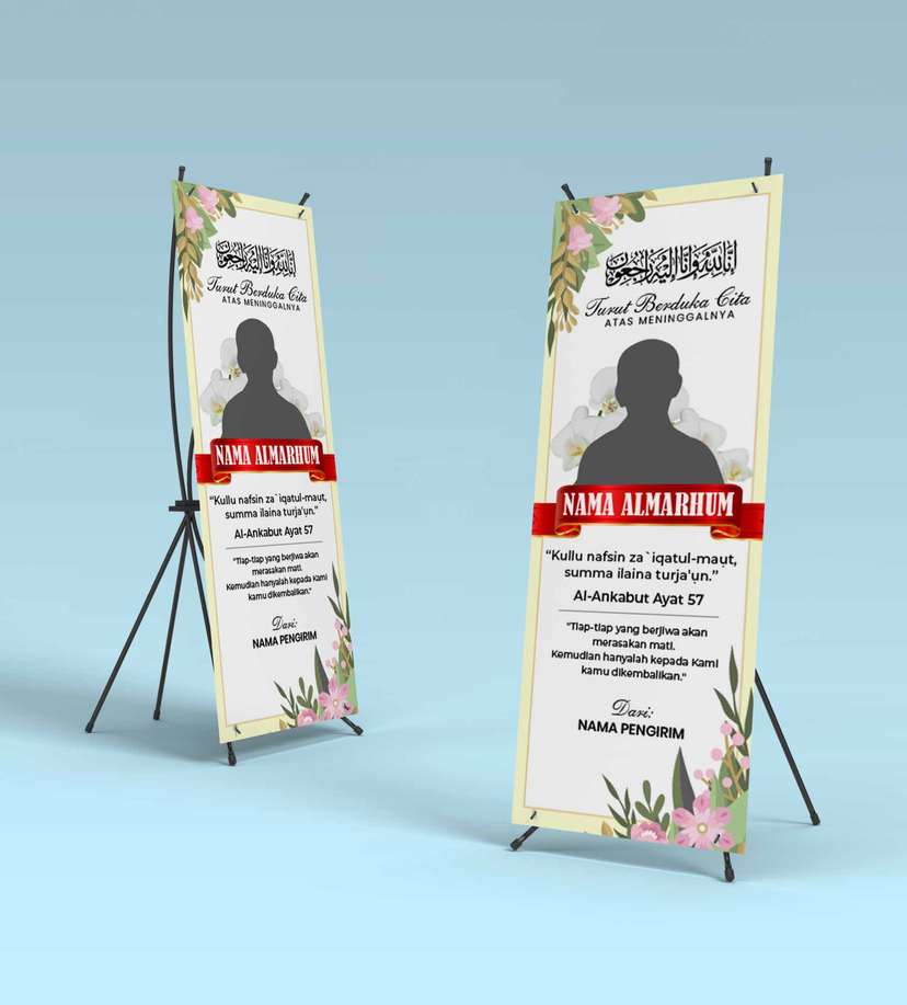 Standing Banner Turut Berduka Cita Muslim - Image 1