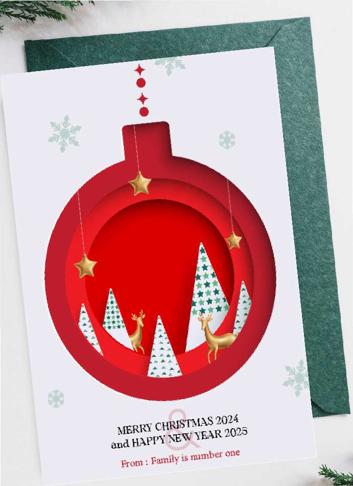 White Chrismas Card  - Image 1