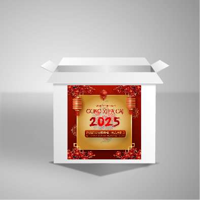 Ucapan Chinese New Year Merah Gold - Image 1