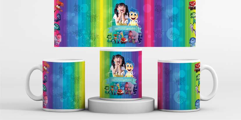 Mug Souvenir Ultah Tema Inside Out 2 Disney - Image 1