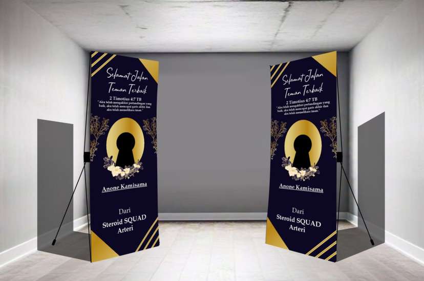 Banner duka biru dongker gold  - Image 1