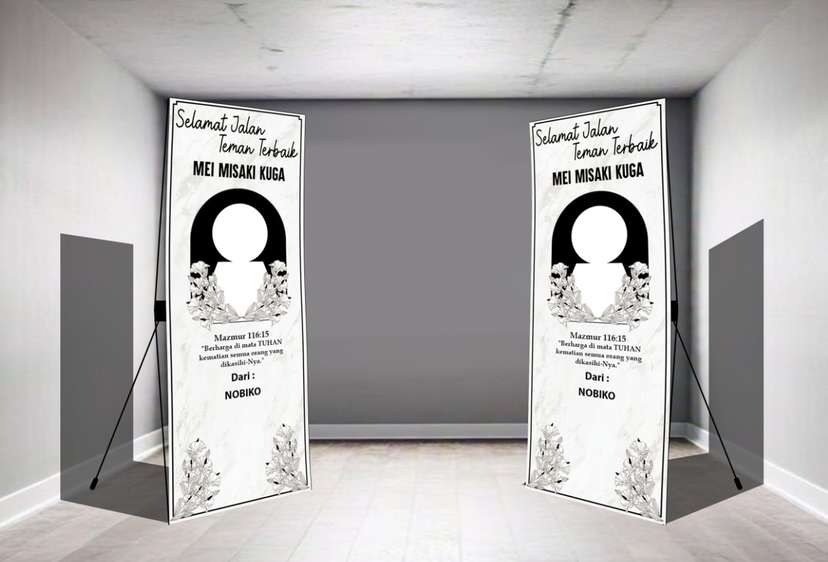 Banner duka simpel elegan marmer putih - Image 1