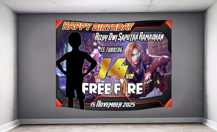 Baliho Hut anak FREE FIRE keren - Image 1