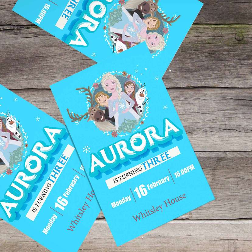 Undangan Ulang Tahun Tema Frozen - Image 1