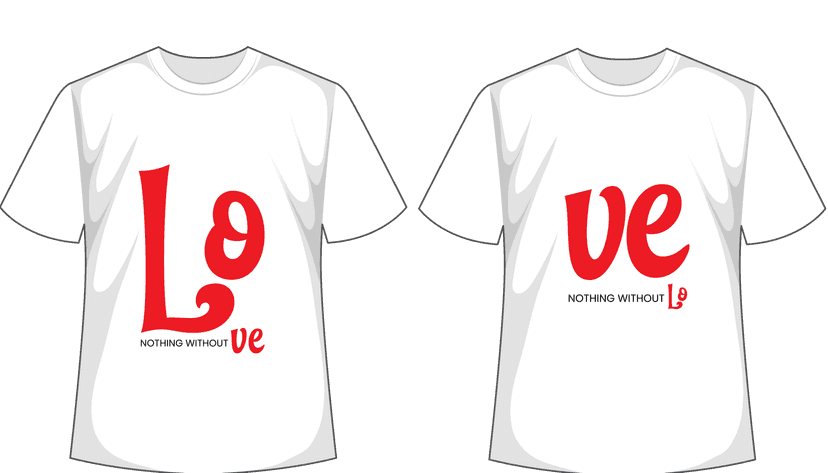 Kaos Couple Wanita ve without lo  - Image 1