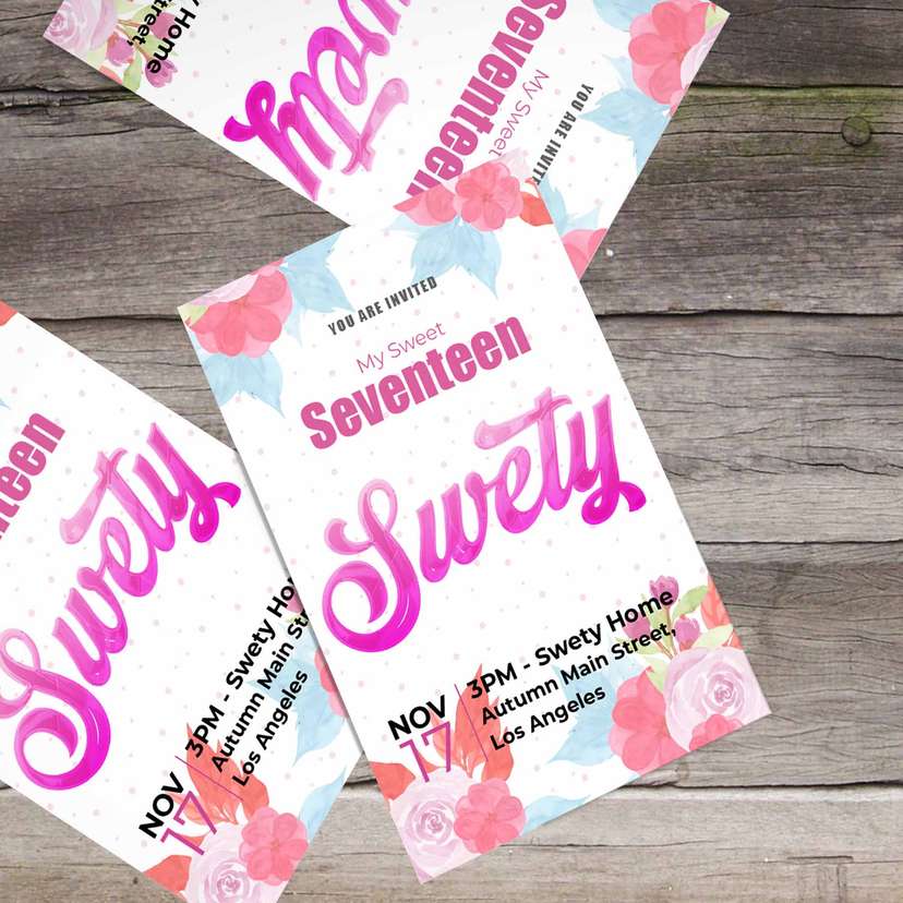 Undangan Sweet Seventeen  - Image 1