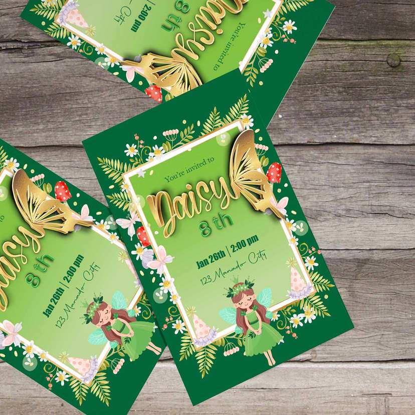 Undangan Ulang Tahun Tema Tinkerbell - Image 1