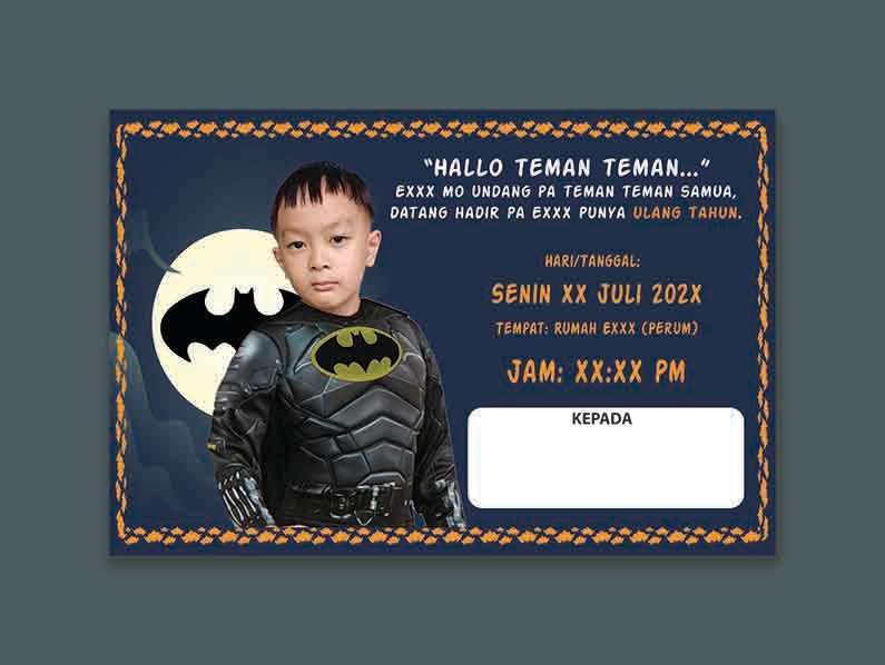 Undangan Ulang Tahun Batman - Image 1