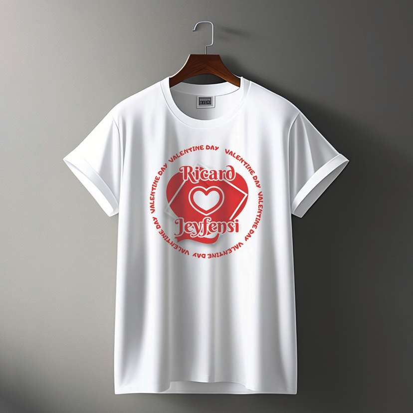 Kaos Valentine Simple Love - Image 1