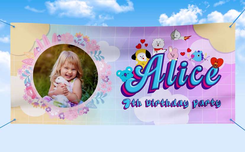 Baliho banner Ultah BT21 - Image 1