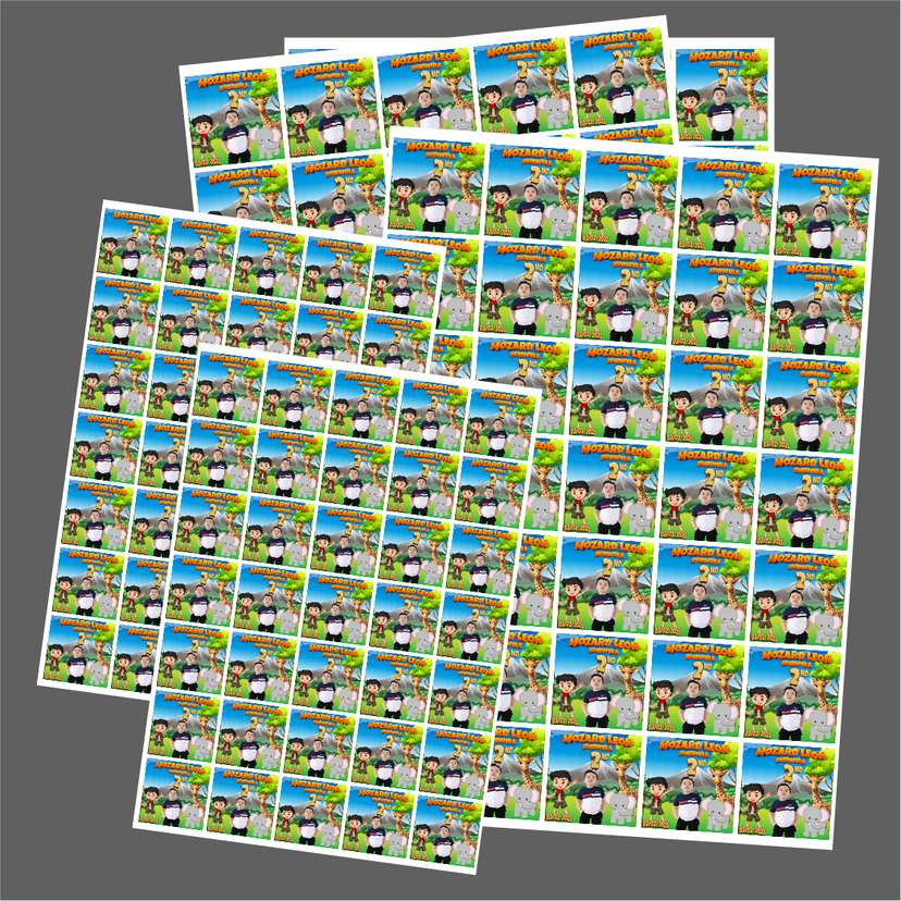 Stiker HUT Anak Tema Taman Safari Junggle - Image 1