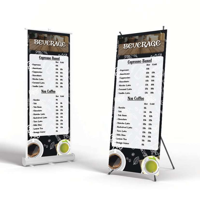 X Banner Menu Caffe Hitam  - Image 1