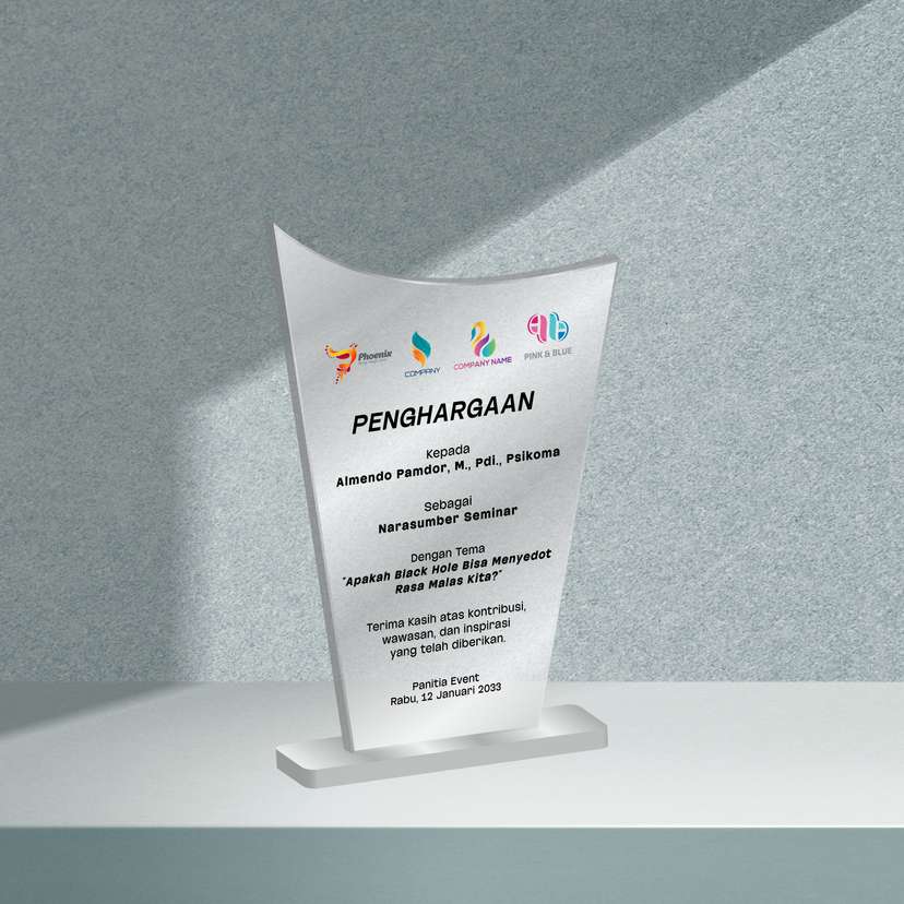 Plakat Akrilik Penghargaan Narasumber - Image 1