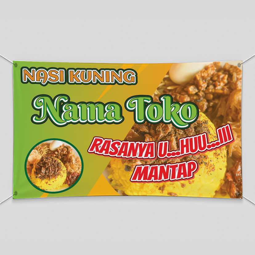 Baliho Nasi Kuning Thema Hijau  - Image 1