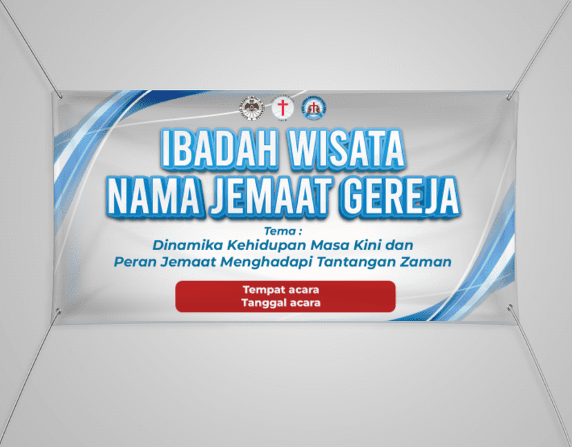 Spanduk Ibadah Wisata Gereja - Image 1