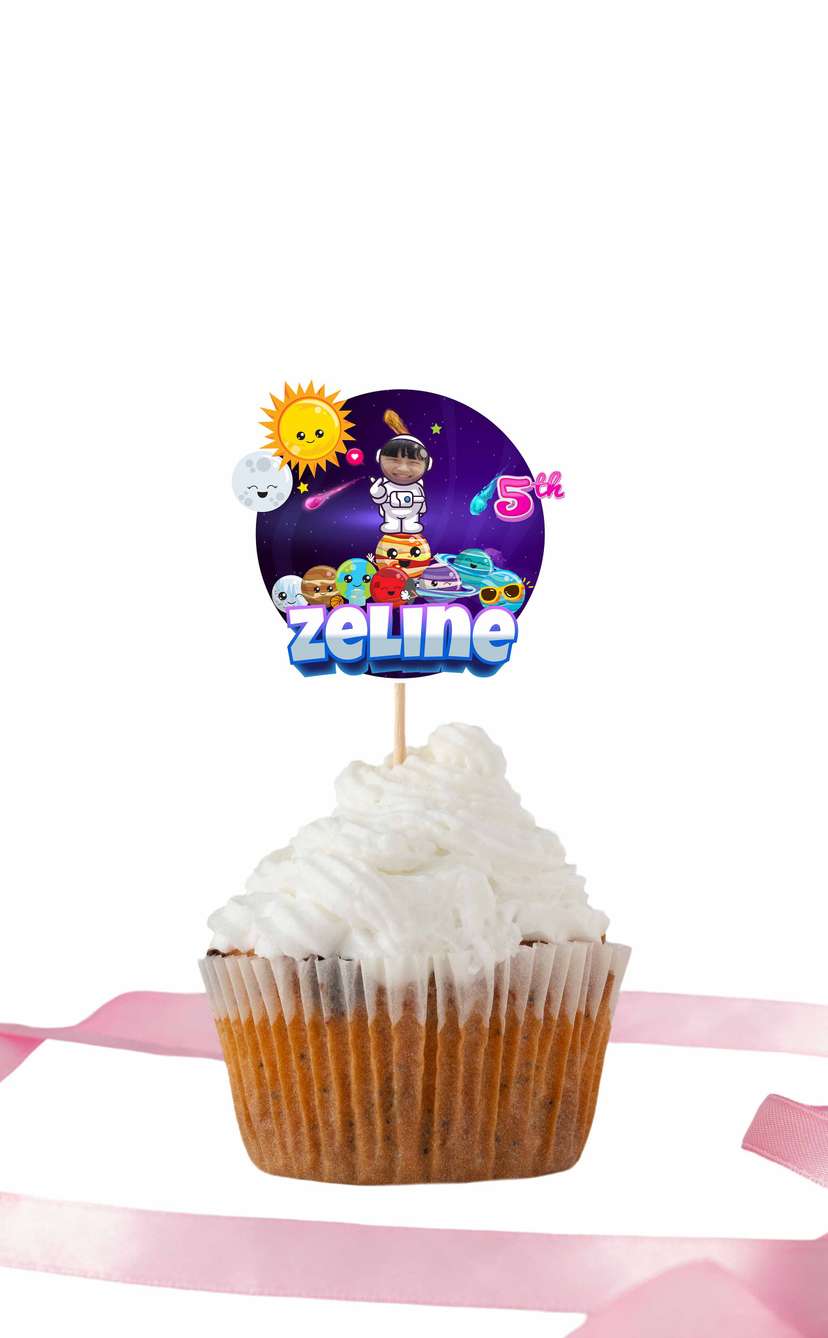 Topper Cake Tema Planet - Image 1