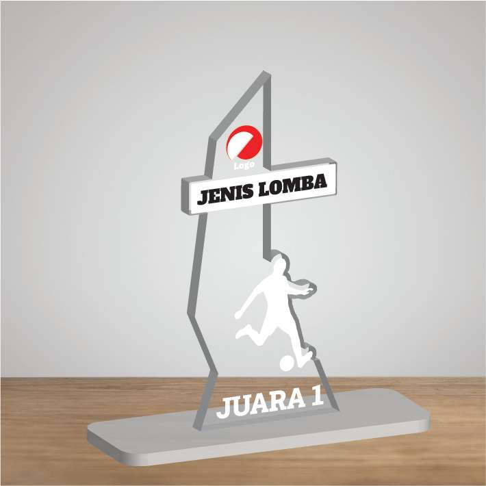 Plakat Penghargaan Akrilik Custom Sepak Bola - Image 1