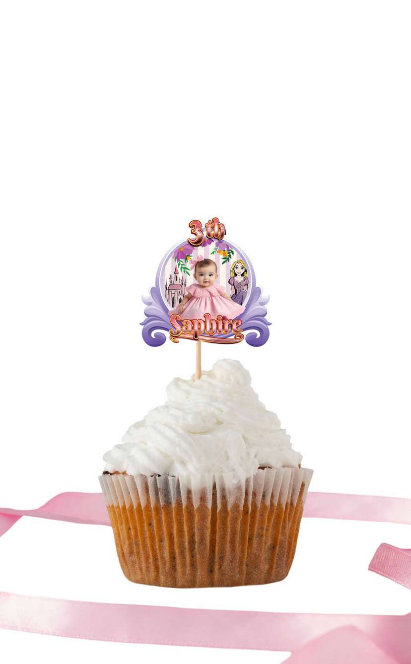 Topper Cake Ulang Tahun Tema Princess - Image 1