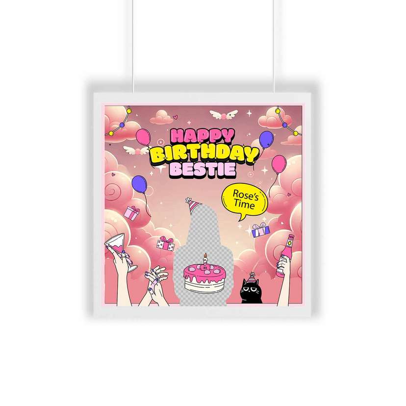 Baliho Ulang Tahun Teman Perempuan - Image 1
