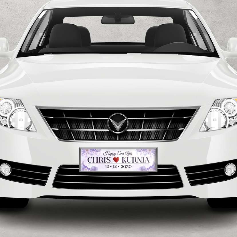 Wedding Plat Tema Floral Ungu - Image 1