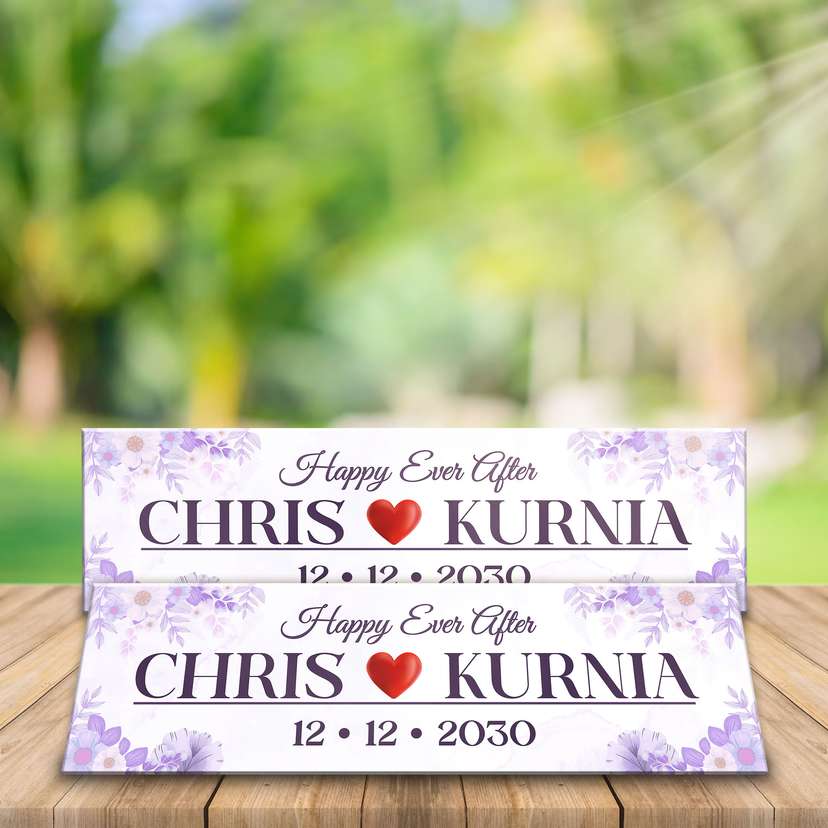 Wedding Plat Tema Floral Ungu - Image 2