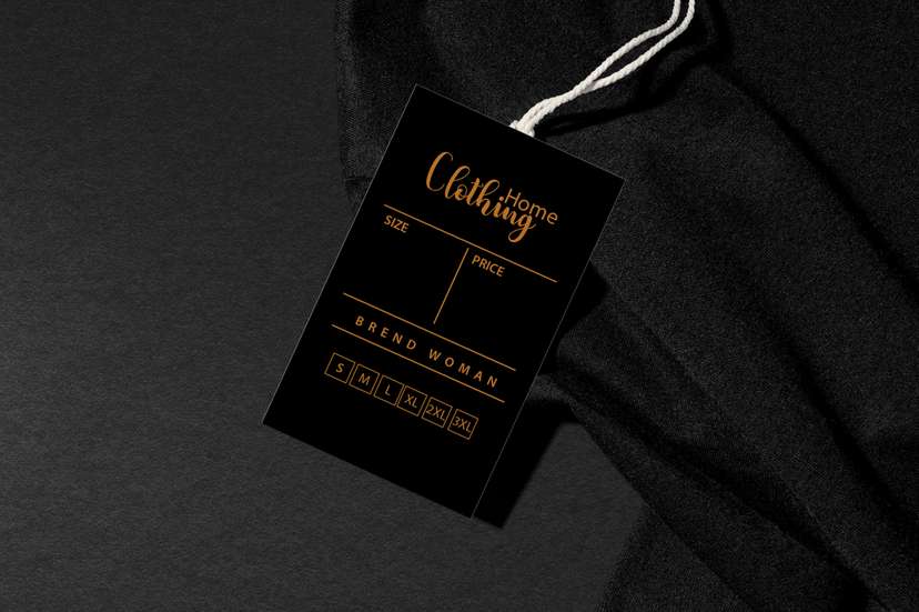 HangTag Baju Tema Black  - Image 1